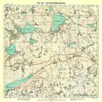 Kartta: Kuvernöörinkoski (1941). 771/451. Mitannut v.1931-31 ja piirtänyt v.1932 K.Woutilainen. Maanmittaushallituksen kartografinen toimisto 1932. Tilgmannin kivipaino 1941.