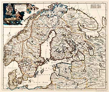 ACCURATISSIMA REGNORUM SUECIAE, DANIAE ET NORVEGIAE, TABULA  1700