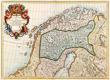 CARTE DES COURONES DU NORD 1706