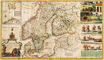 THE NEW MAP OF DENMARK AND SWEDEN 1715